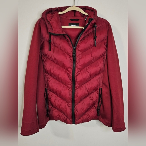 NWOT DKNY Red Light Weight Puffer Coat Size XXL - Picture 3 of 9